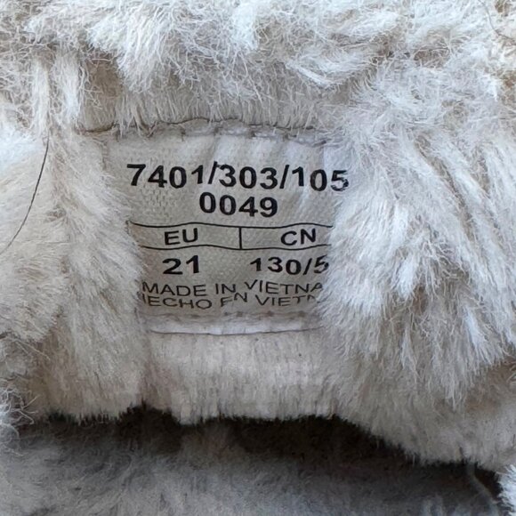 ZARA BABY Faux Fur-Lined Tan Sneakers EU 21 US 5.5 Zip Up Suede Toddler Shoe Coz - Picture 9 of 9